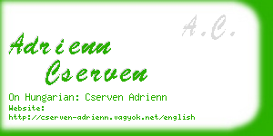 adrienn cserven business card